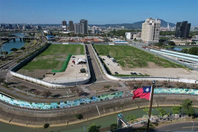 Plots of land in Taipei’s Beitou-Shilin Technology Park where AI chip giant Nvidia Corp. plans to build its Taiwan headquarters. CNA file photo