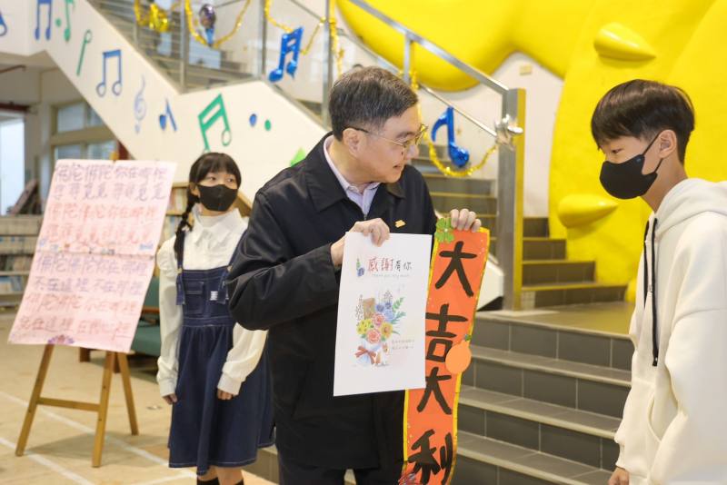 2026年2月8日行政院長卓榮泰參訪「財團法人宜蘭縣私立佛教幸夫社會福利慈善事業基金會附設幸夫愛兒園」