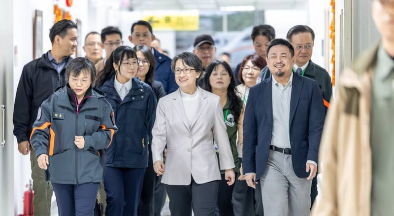 蕭美琴副總統7日上午出席「外籍看護移工防災士培訓」活動