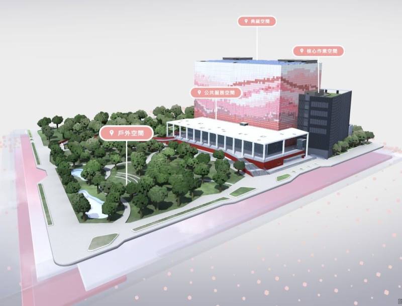 虛擬檔案館運用3D建模技術，民眾可綜覽建築物全景