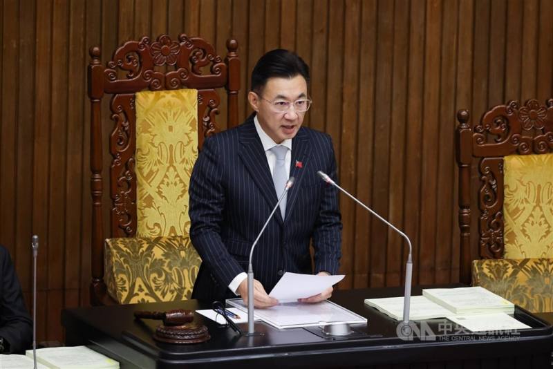 圖為立法院副院長江啟臣主持院會。（中央社檔案照片）