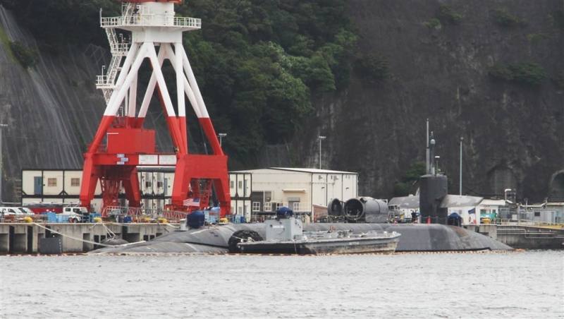 美軍俄亥俄級核潛艦。（中央社檔案照片）