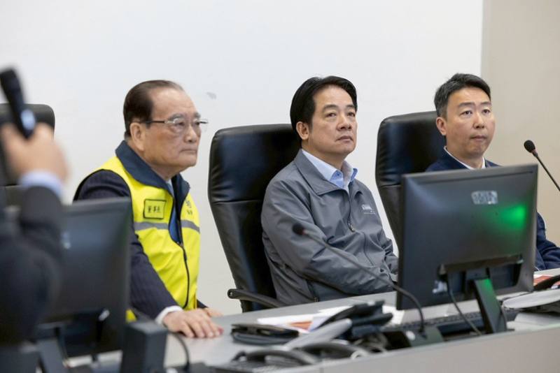 賴清德總統13日下午視察「春節假期交通疏運情形」