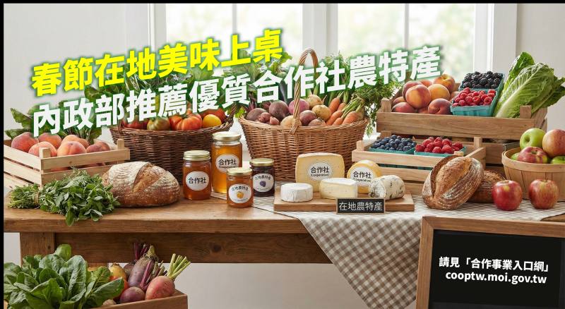 春節在地美味上桌 內政部推薦優質合作社農特產