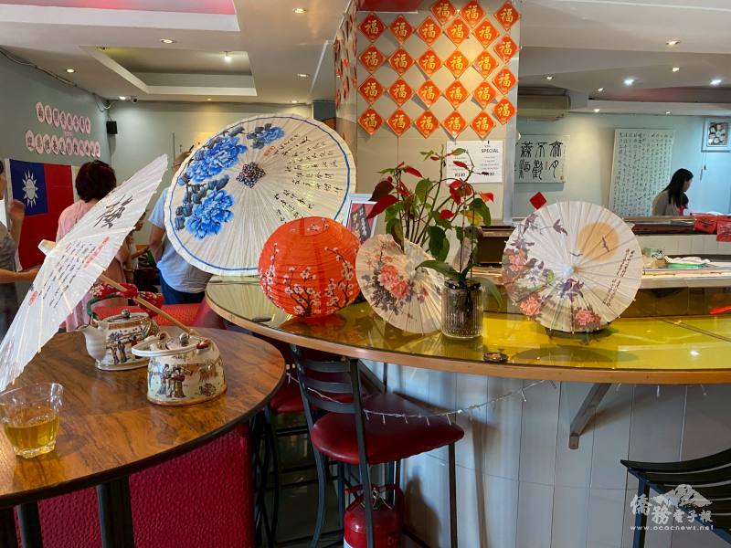 活動現場布置濃濃客家味