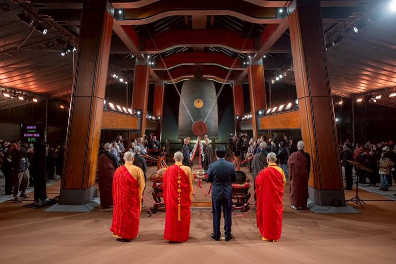 總統出席「法鼓山除夕撞鐘‧為世界祈福活動」