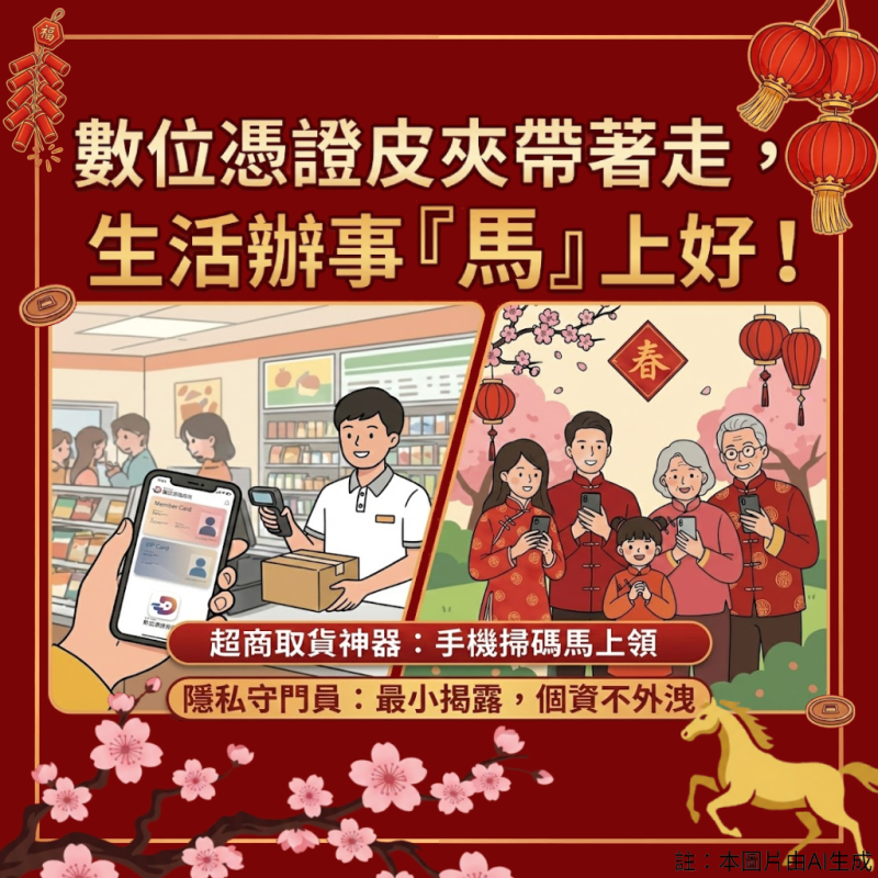 數位憑證皮夾帶著走 超商取貨掃碼「馬」上好