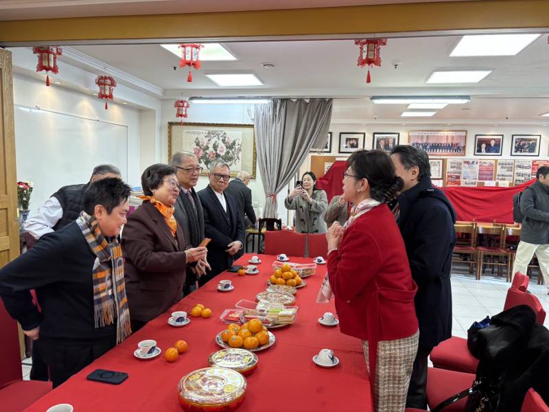 駐法國代表處大使郝培芝至法國華裔互助會走春拜年