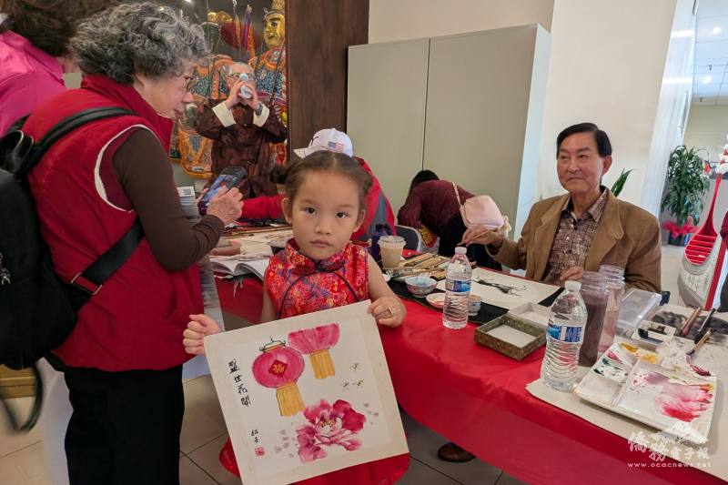 年輕的第三代台美人，喜獲新年墨寶