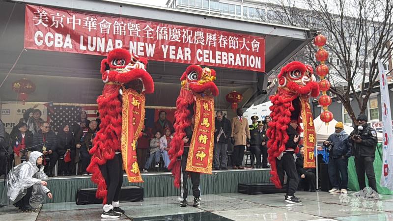 舞獅表演賀新年