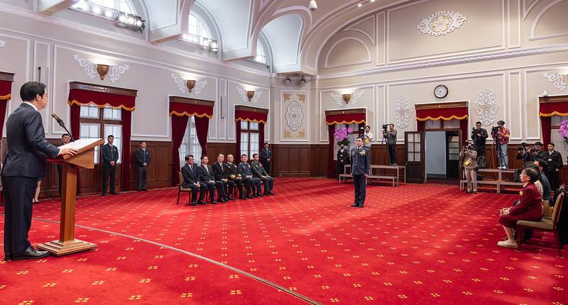 總統主持「中華民國115年3月份將官晉任授階典禮」