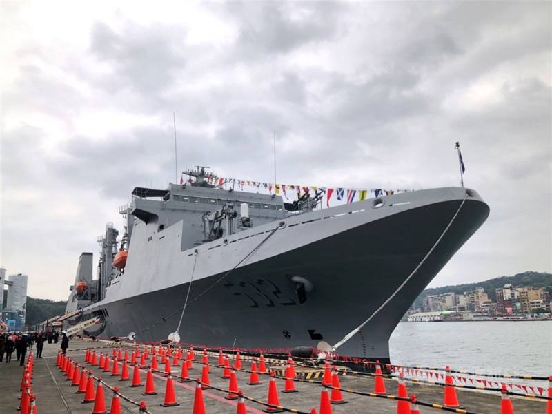 圖為2025敦睦艦隊停泊基隆港。（中央社檔案照片）