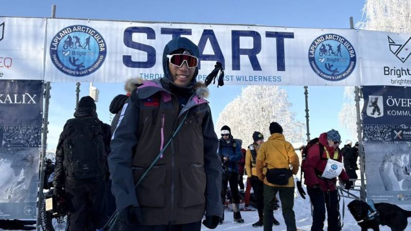 極地超馬運動員陳彥挑戰3月1日起跑的185公里拉普蘭極地不休息橫越賽（Montane Lapland Arctic Ultra），希望超越2年前的時間成績並擠入前3名，但安全始終高於名次。（陳彥博提供）