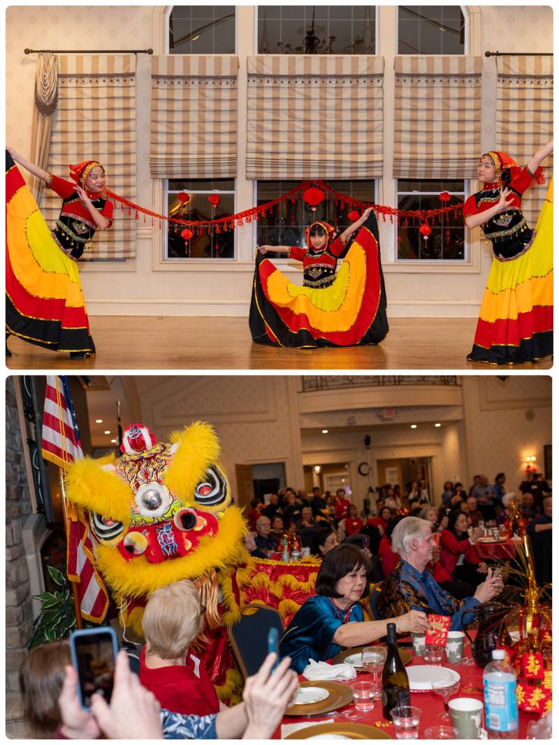 民族舞蹈與舞獅輪番上陣，讓現場洋溢著活力與歡樂氣氛。