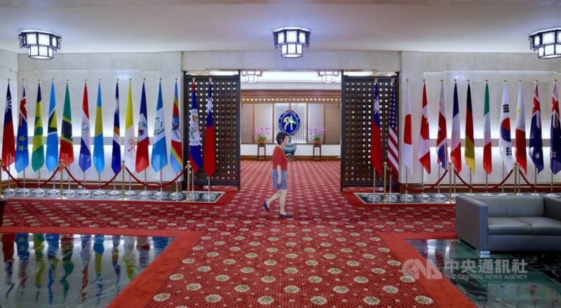 圖為外交部入口處。（中央社檔案照片）