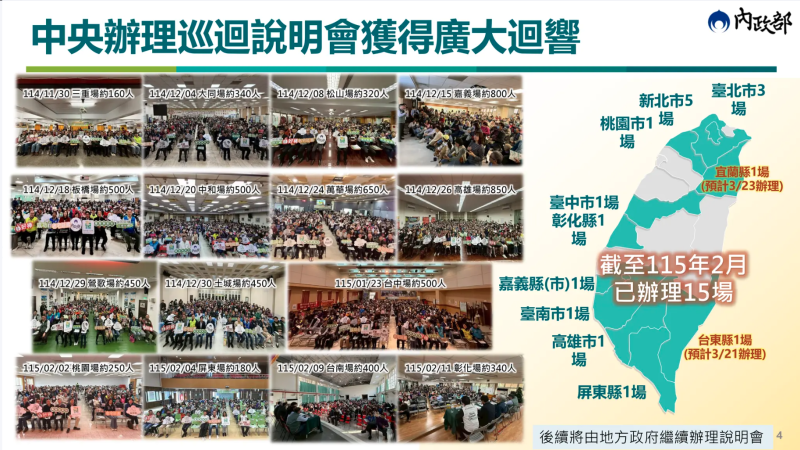 中央辦理巡迴說明會獲得廣大迴響