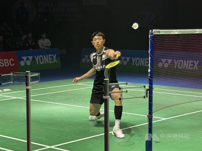 台灣羽球好手林俊易生涯首度闖進全英羽球賽的男單冠軍戰。（中央社檔案照片）