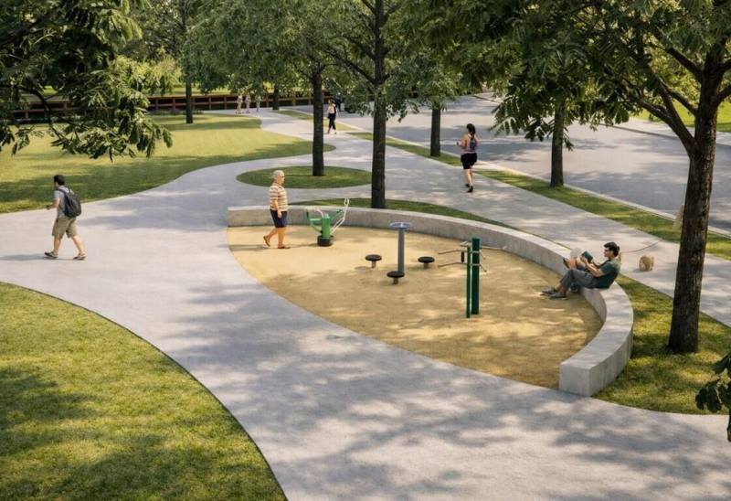 高雄市工務局10日表示，鳳山區公兒10公園改善工程即將啟動，預計10月完工。圖為示意圖。（高雄市工務局提供）