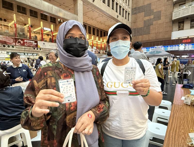 台北市勞動局表示，115年首場免費移工健康關懷活動，15日中午12時30分在台鐵台北車站大廳多功能展演區舉行。前20名完成健檢者，還可獲得限量小禮。（北市勞動局提供）