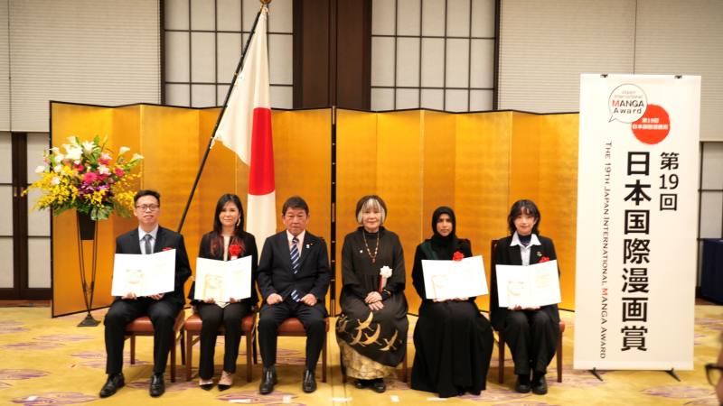 A group photo of this year's award winners