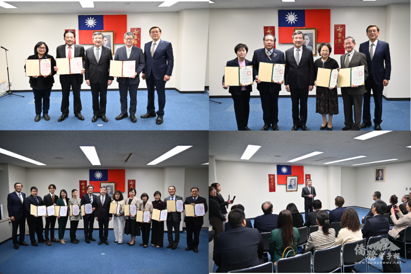 僑務諮詢委員、僑務顧問及僑務促進委員分別與李大使合照