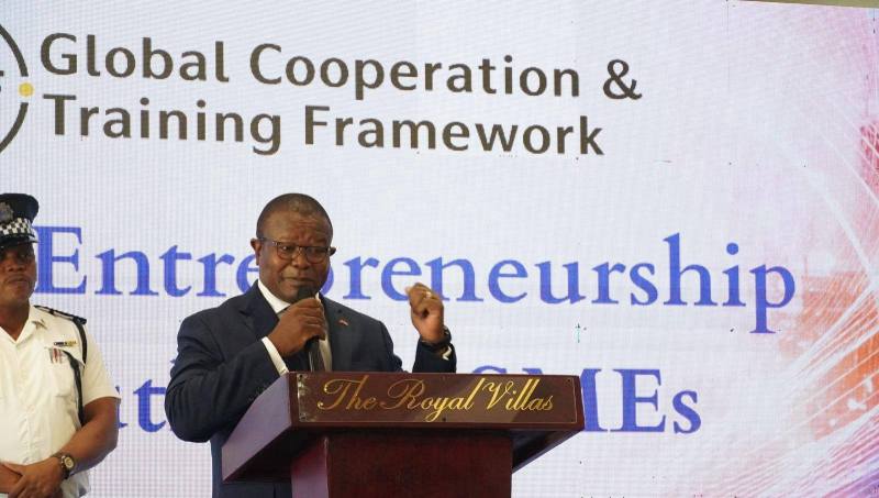 史瓦帝尼王國商工暨貿易部長庫馬羅 （Manqoba Khumalo）致詞