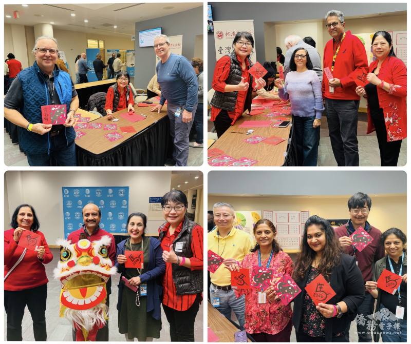 毛立楓老師帶領AT&T員工書寫馬年小春聯，體驗書法藝術之美