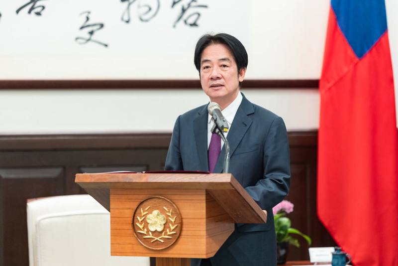 President Lai delivers remarks.