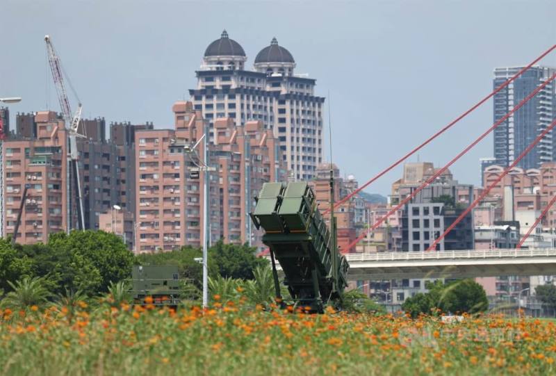 圖為愛國者三型飛彈在國軍漢光38號期間進駐大佳河濱公園。（中央社檔案照片）