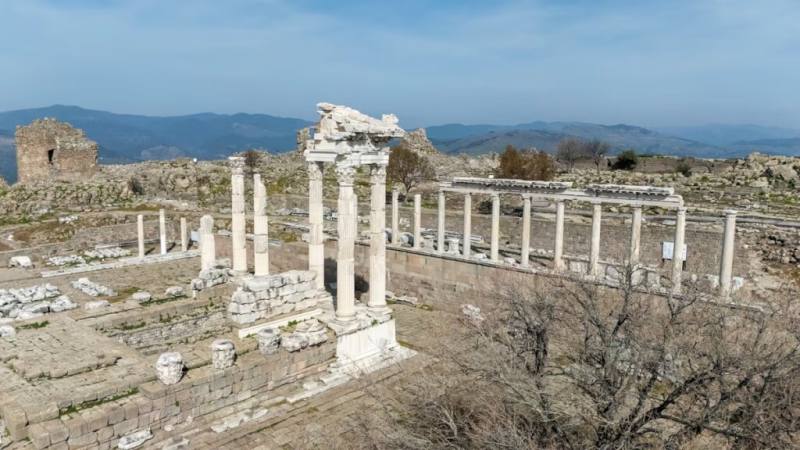 土耳其西部伊茲米爾省古城佩加蒙遺址。（路透社）