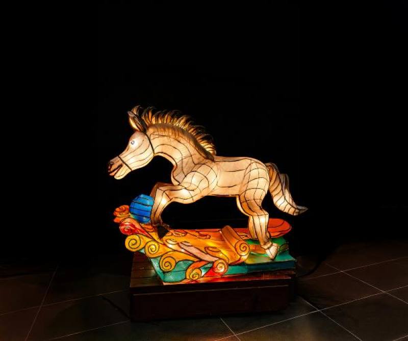 This lantern made to mark the incoming Year of the Horse in 2026 adds a festive air to the occasion.​​