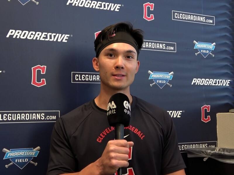 美國職棒台裔美籍外野手費柴德（Stuart Fairchild）回顧今年經典賽效力台灣隊，稱這是人生最棒經驗之一。中央社記者林宏翰亞利桑那攝