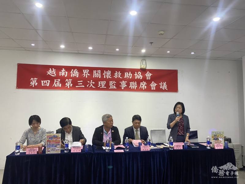 僑務組組長文君妃致詞，宣導「詐騙零容忍」並提醒提升防詐意識