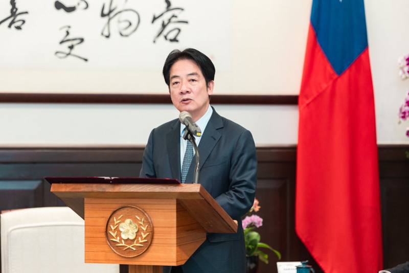 President Lai delivers remarks.