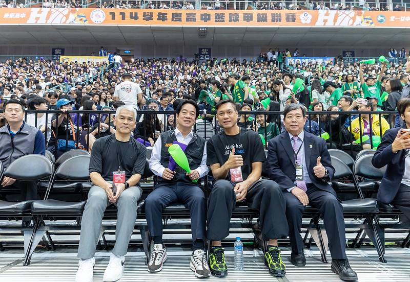 總統出席「114學年度高級中等學校籃球甲級聯賽（HBL）總決賽」