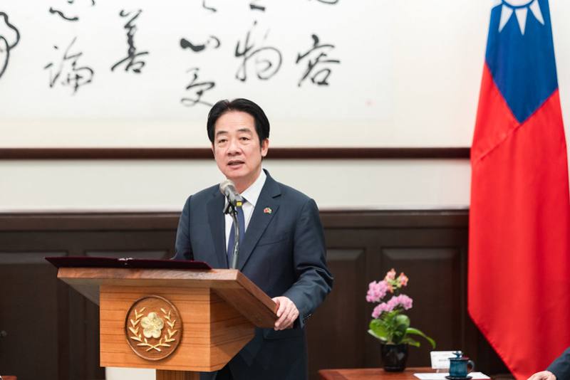 President Lai delivers remarks.