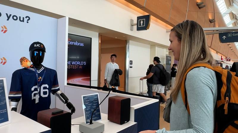 矽谷大城聖荷西國際機場這週領先全美，引進首台機器人荷西（Jose），角色如同服務台人員，能以50種語言對話。