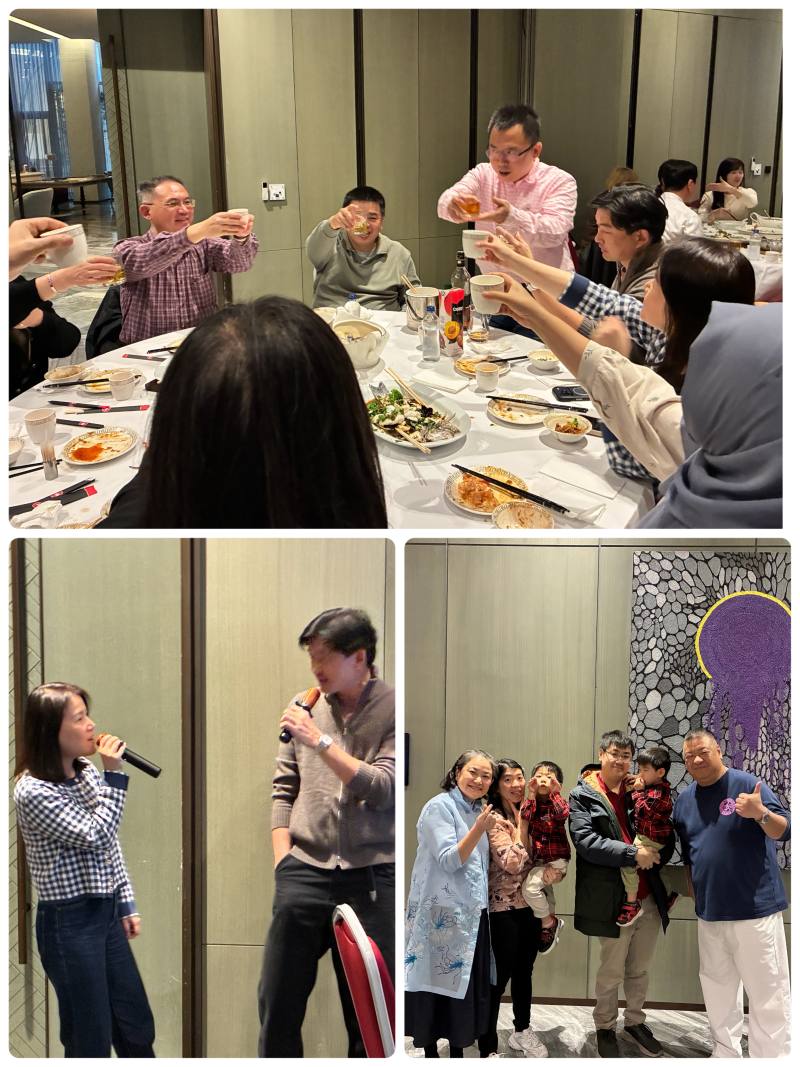 晚宴與餐後活動氣氛熱絡，與會者共享佳餚、交流近況，並以卡拉OK歡唱為聚會增添溫馨與歡樂。