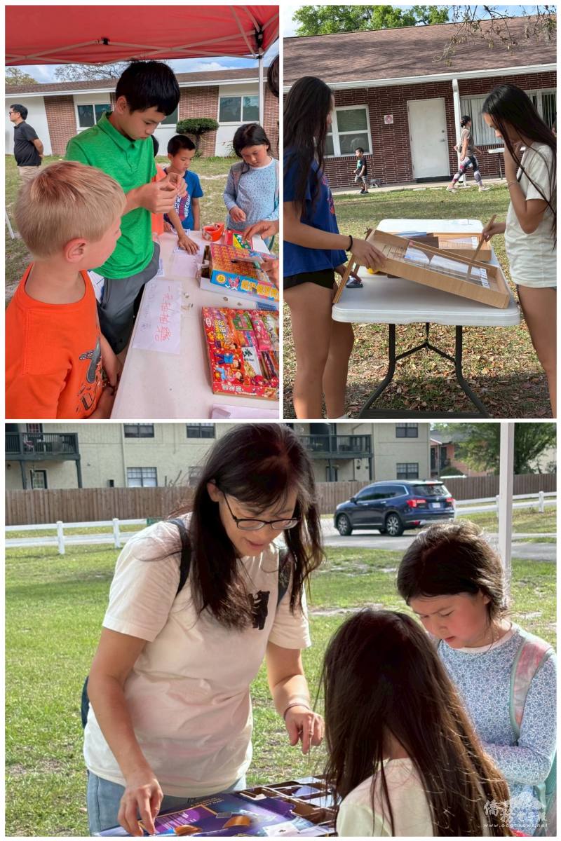 學校自製好玩彈珠臺，戳戳樂則是許多小朋友的新體驗