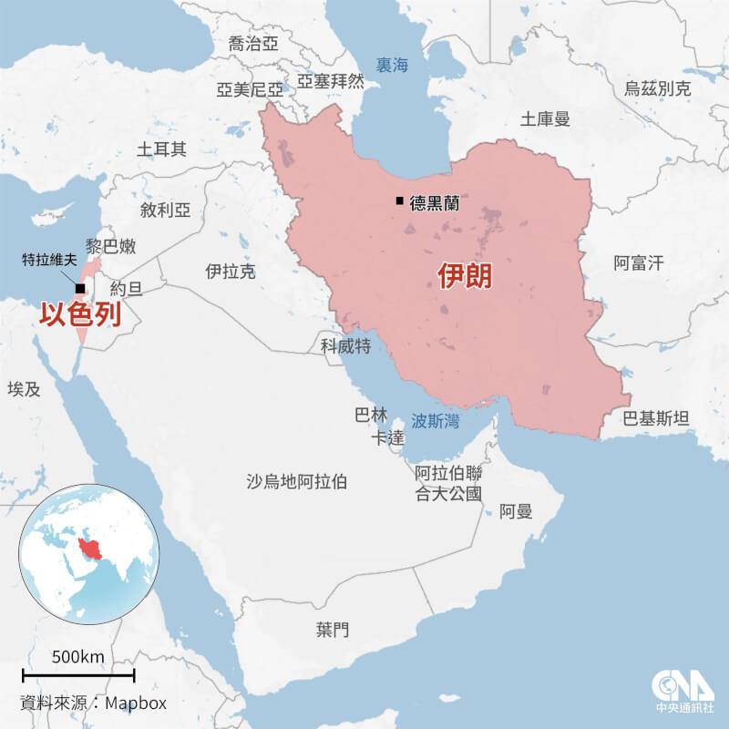 美聯社報導指出，沙烏地阿拉伯、阿拉伯聯合大公國等美國在波灣盟邦正敦促美國總統川普持續對伊朗戰事。（中央社製圖）