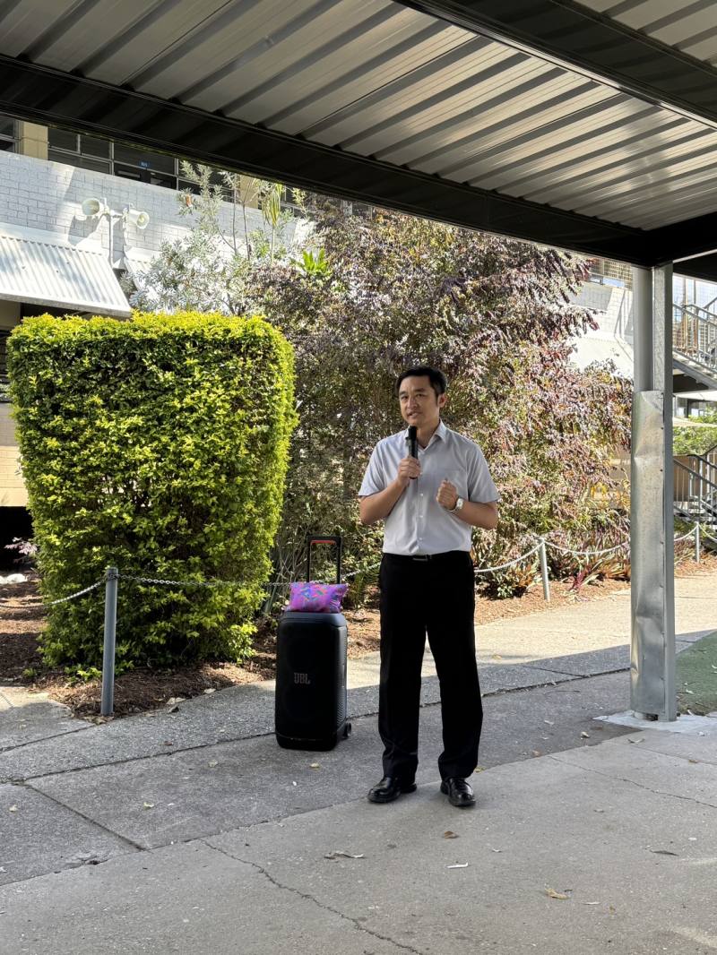 昆士蘭臺灣中心主任許俊湧致詞