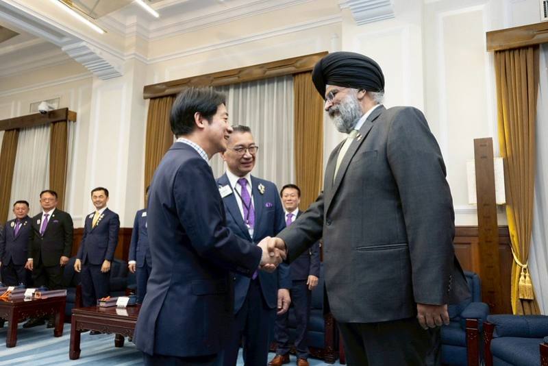 賴清德總統今（3）日下午接見「國際獅子會國際總會長辛格（A.P. Singh）」