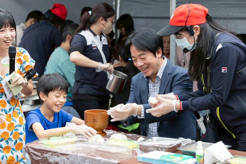 賴清德總統3日下午出席「凱道農玩節 Good R Good Day」活動