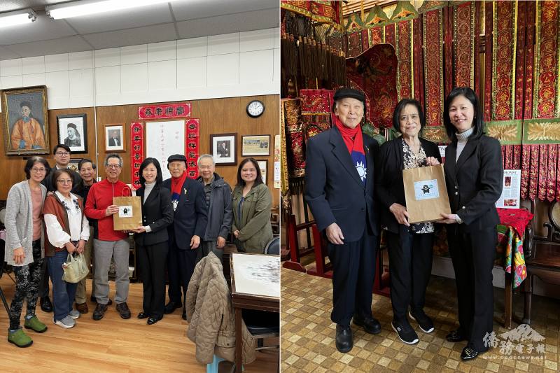 僑務組贈禮李氏公所及人和會館（譚公廟）