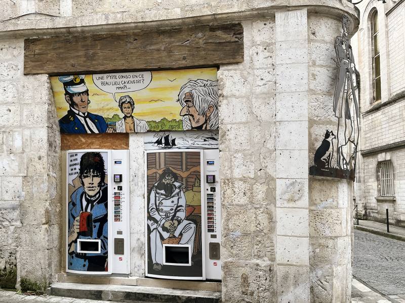 安古蘭小鎮上，處處可見由漫畫大師繪製的漫畫作品。圖片提供／陳怡靜