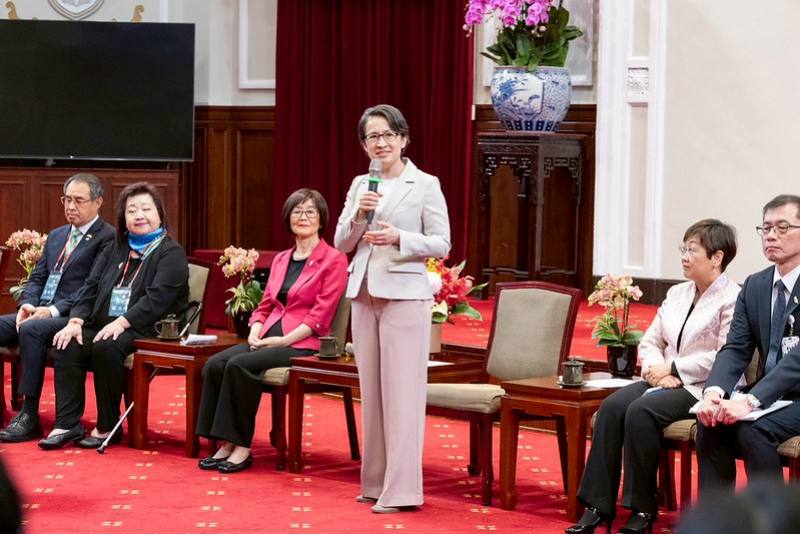 蕭美琴副總統8日上午接見北美洲臺灣商會聯合總會「第38屆北美臺商回國訪問暨投資考察團」