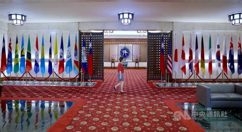 圖為外交部入口處。（中央社檔案照片）