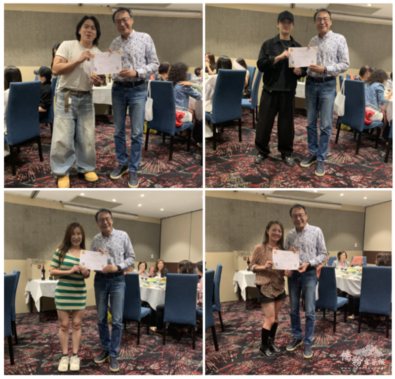 熊強生頒發感謝狀給志工群