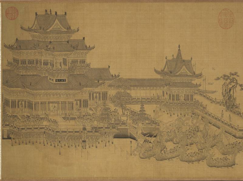 元 王振鵬 寶津競渡圖