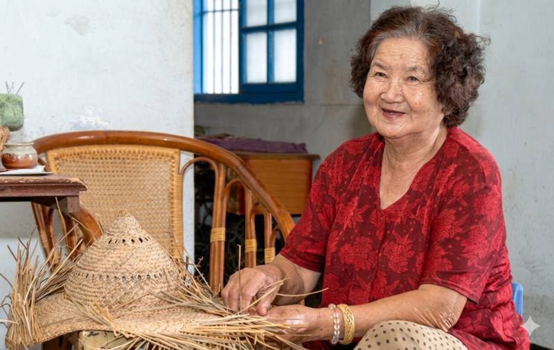 台東縣傳統工藝「台東藺草編」保存者林黃嬌（圖）13日辭世，文化部將頒發旌揚狀予以表彰。